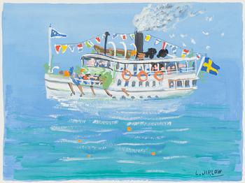 Lennart Jirlow, gouache, signerad.