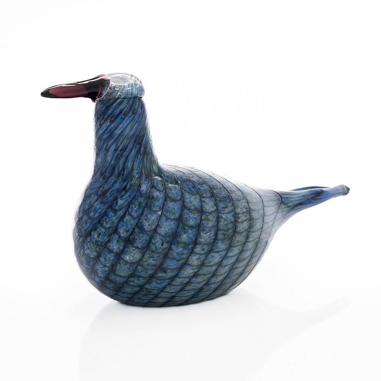 Oiva Toikka, A glass bird, 'Rusee grebe', signed O. Toikka Nuutajärvi.