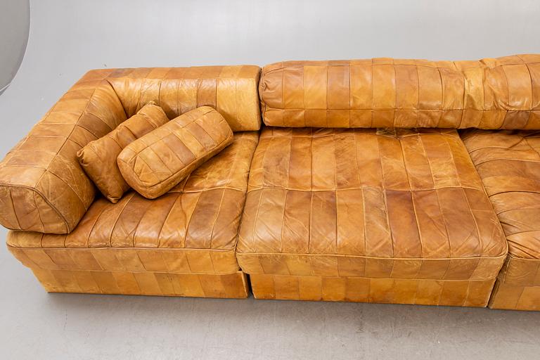 A leather de Sede 1970s sofa.