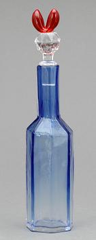 KARAFF, glas, "Puteli", Oiva Toikka, Nuutajärvi, Notsjö, Finland, 1970-tal.