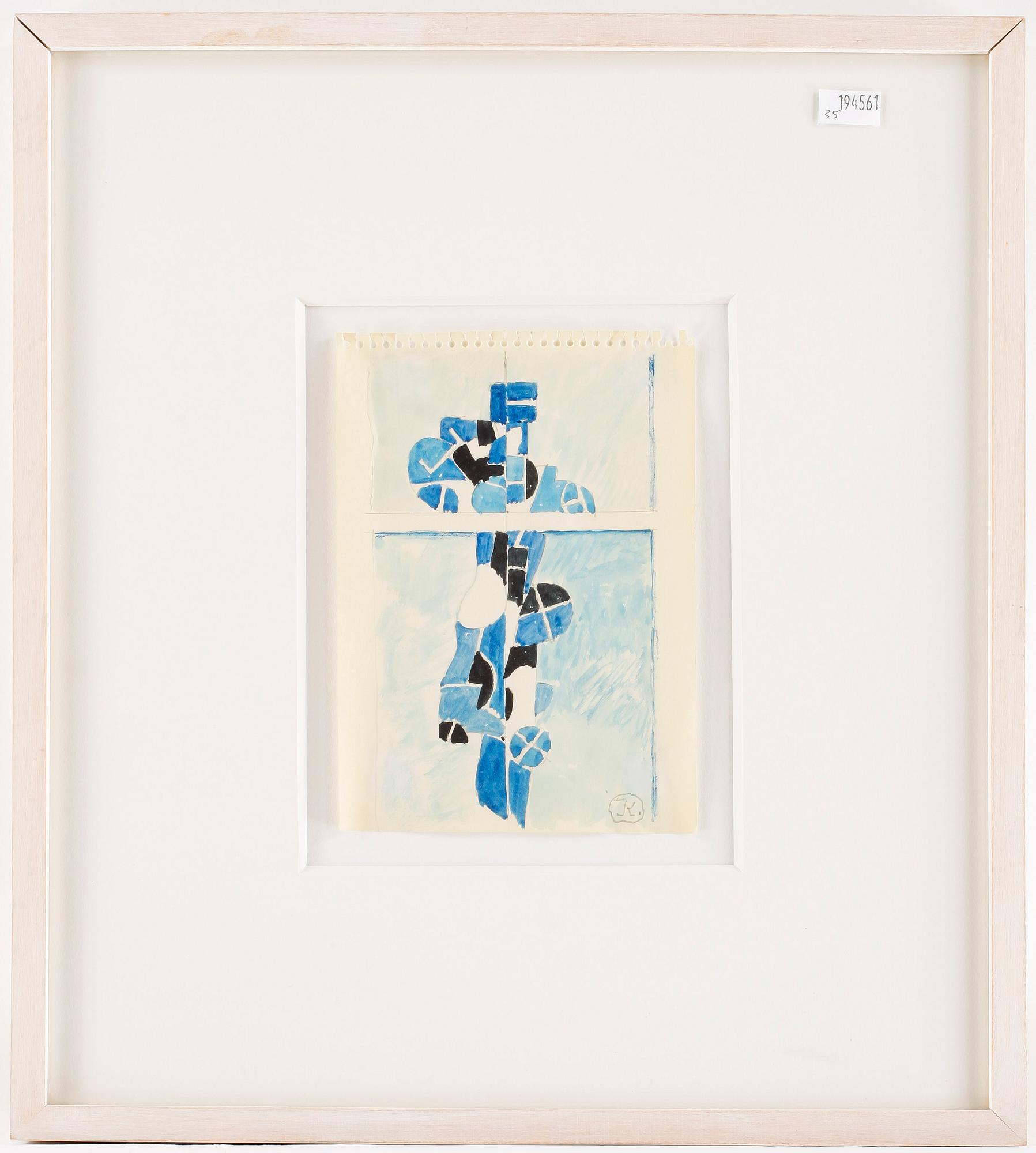 JOHN KANDELL, akvarell, monogramsignerad.