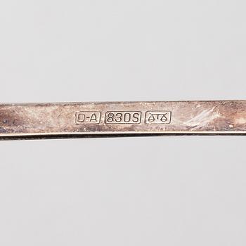 A pair of silver salad servers, David Andersen, Norway, mid-20th century.