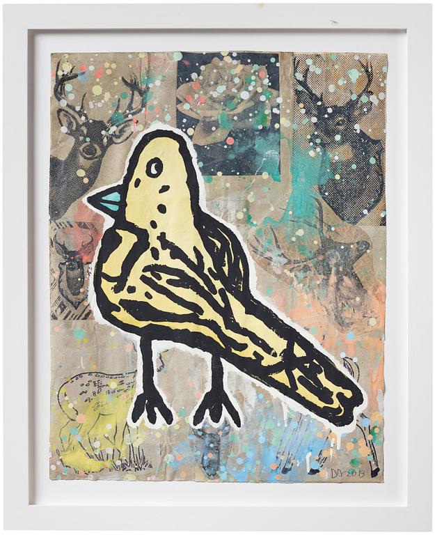 Donald Baechler, "Bird (Yellow)".