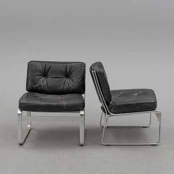 Two lounge chairs by Karl Erik Ekselius for JOC in Vetlanda, second half of the 20th century.