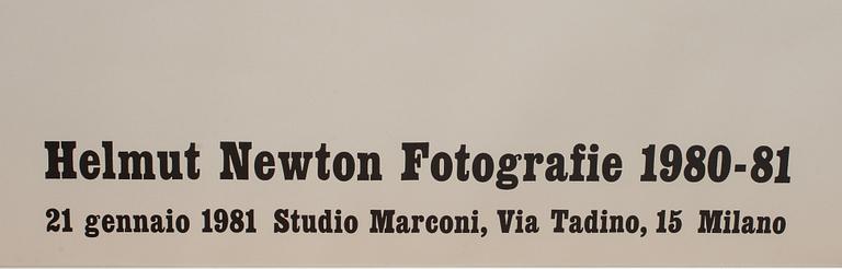 HELMUT NEWTON, utställningsaffisch, "Helmut Newton Fotografie 1980-81".