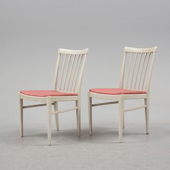 A set of six chairs and a dining table, Sweden, second half of the 20th century.