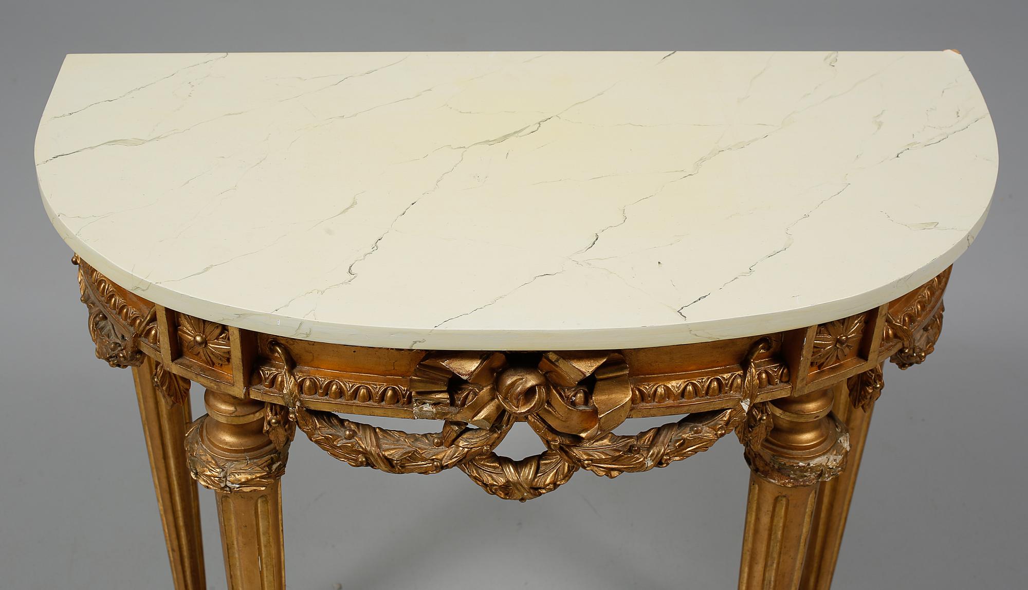 KONSOLBORD, gustaviansk stil, sent 1800- / tidigt 1900-tal.