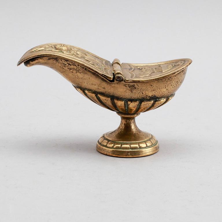 OBLATASK, mässing, 1700-tal.