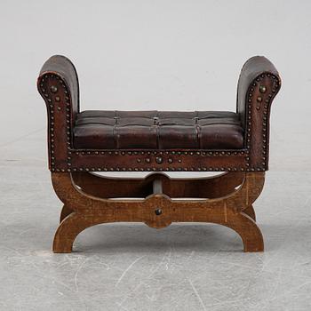 Otto Schulz, a leather stool for Boet, Gothenburg, 1930s.