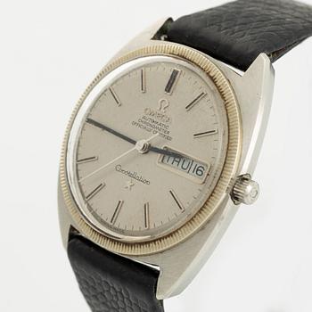 Omega, Constellation, "C", "Linen Dial", wristwatch, 35 mm.