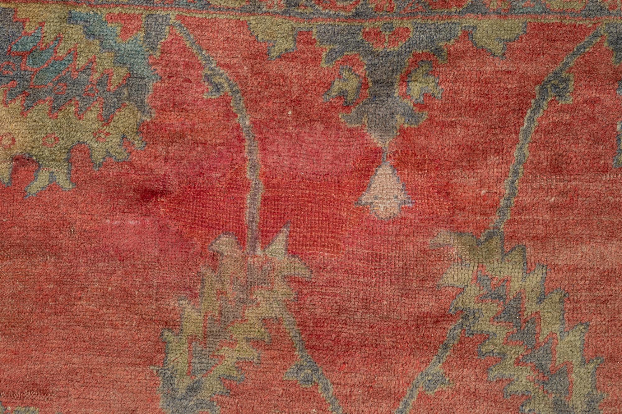Carpet, antique, Ushak, approx. 344 x 265, late 19th century.