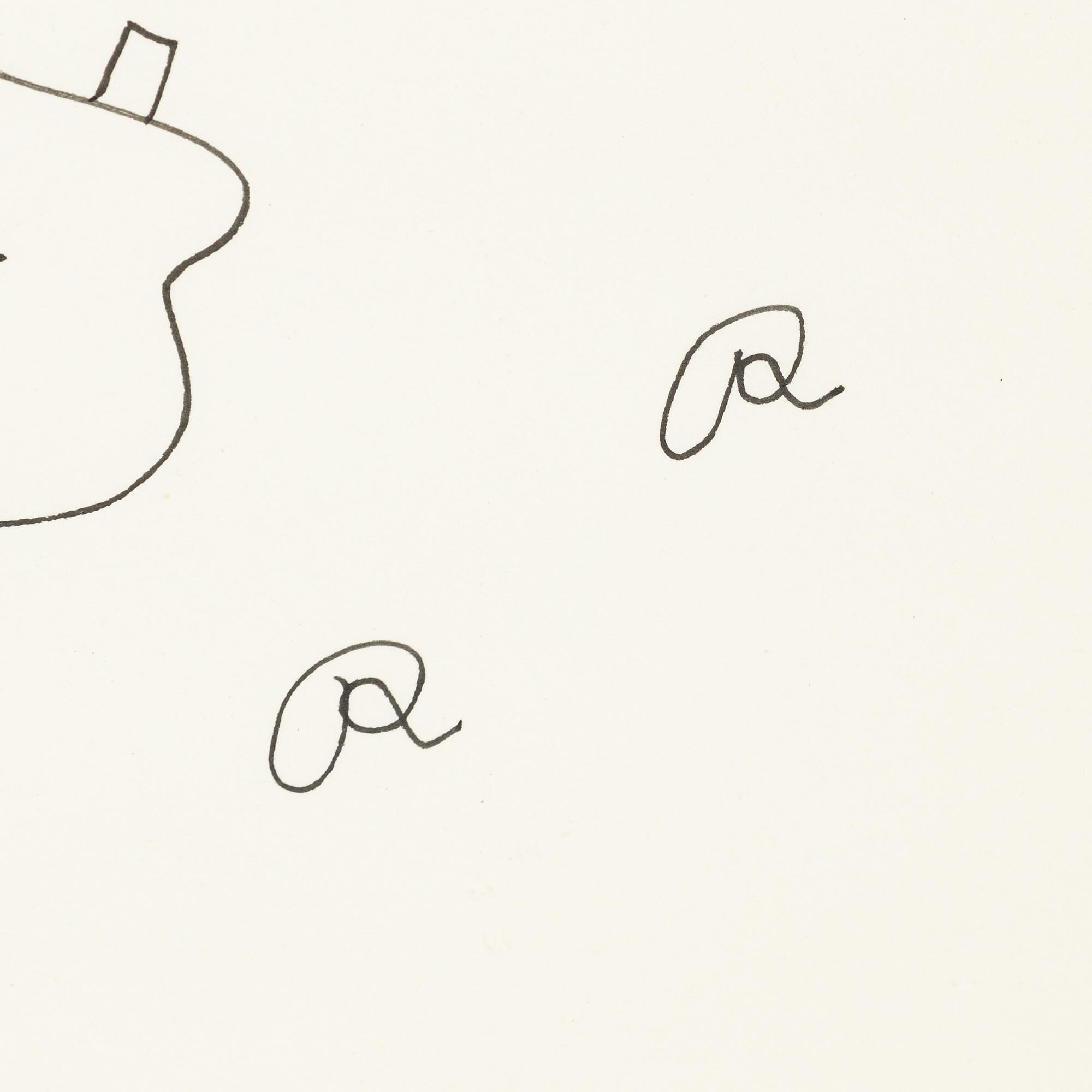 Roger Risberg, indian ink drawing, signed. Executed in 2008.