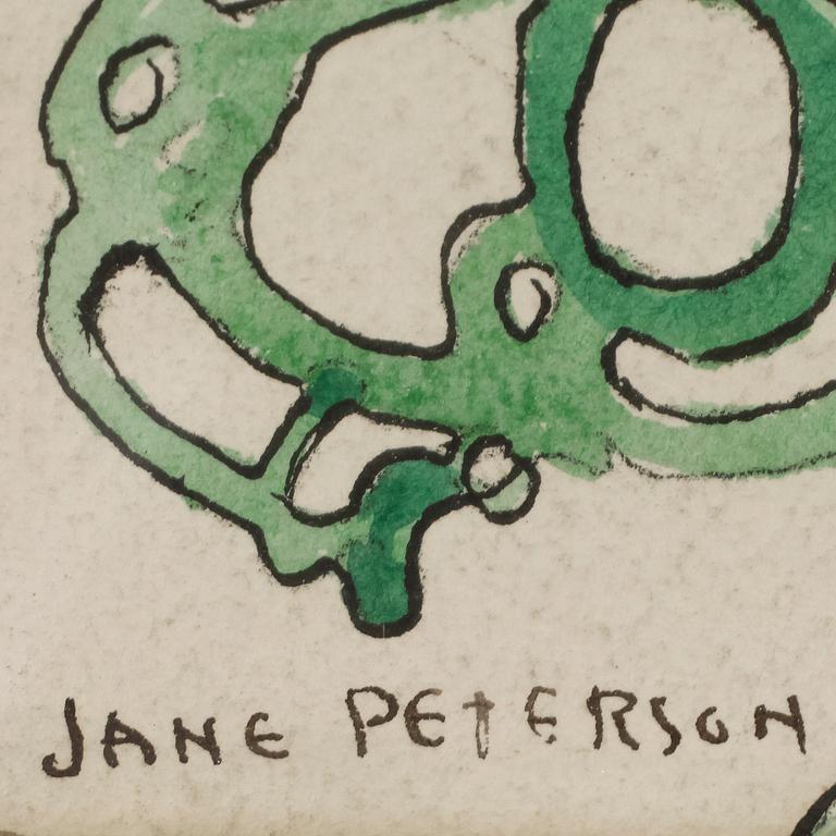 JANE PETERSON, gouache, signerad.