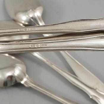 BESTICK, 40 st, silver, 1800/1900-tal. Vikt ca 1 950 gram.