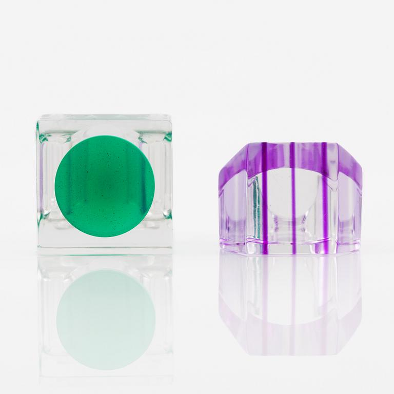 Siv Lagerström, rings 2 pcs and a necklace, acrylic plastic.