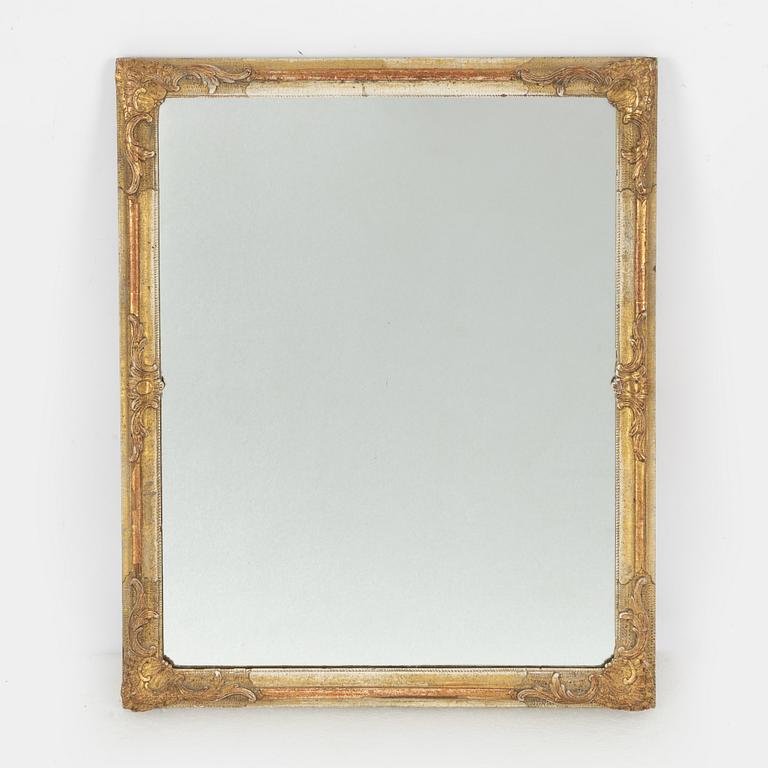 Ram med spegelglas, Stockholmsarbete, 1700-talets andra hälft, Rokoko.