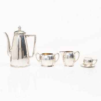 A seven piece silver coffee set, Germany.