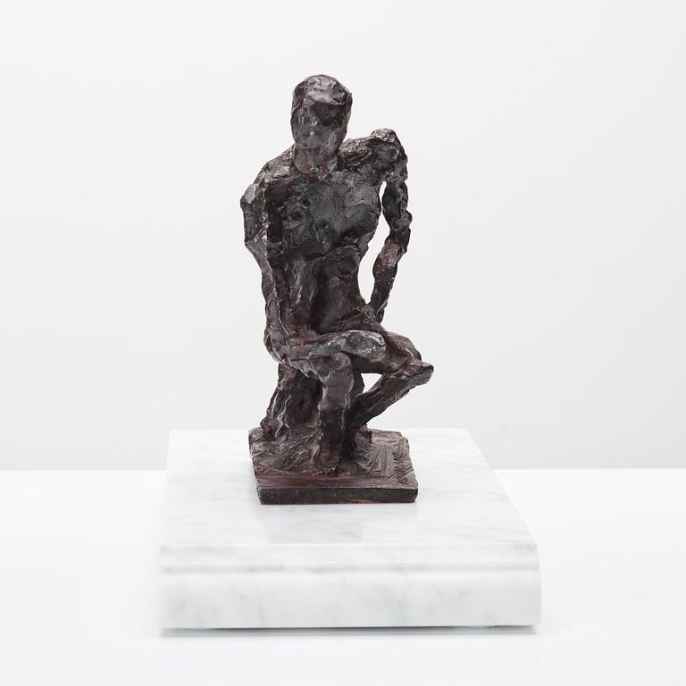 Asmund Arle, skulptur, signerad Asmund Arle samt gjutarmärkt H. Bergman Cire Perdue.