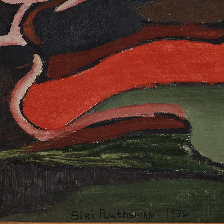 Siri Rathsman, oil on canvas, signed and dated 1936.