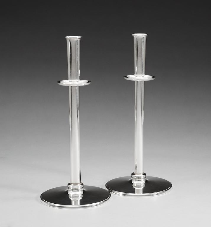 A pair of David-Andersen sterling candlesticks, Norway 1960's.