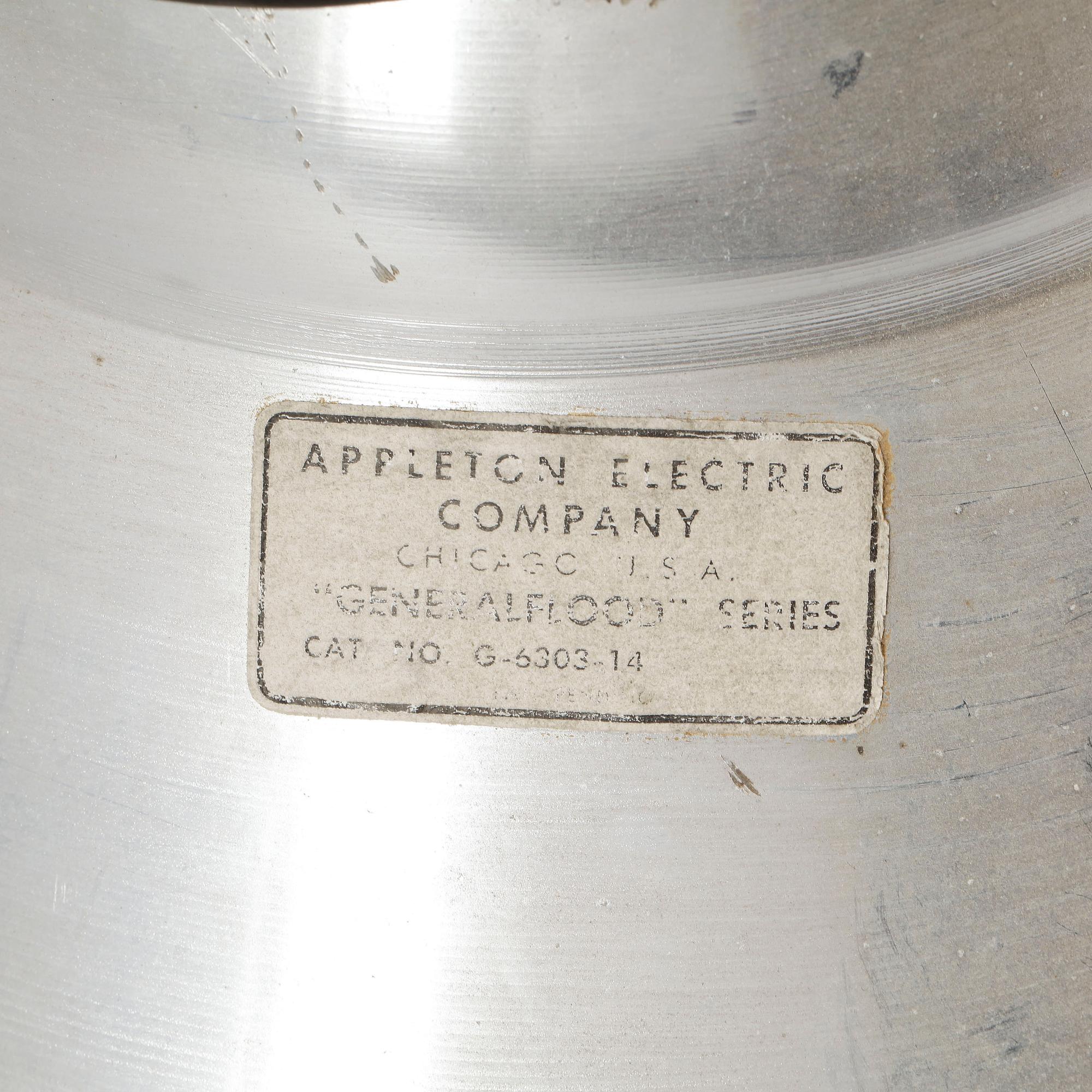 INDUSTRILAMPA, Appleton electric company Chicago, 1900-talets mitt. Höjd 48cm.