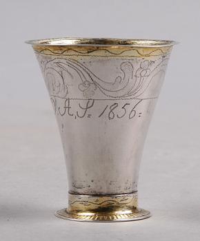 BÄGARE, silver, Erik Holmberg, Lund, 1805.