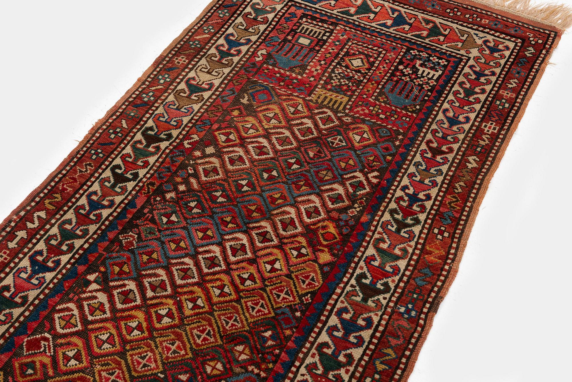 Bönematta, antik Kazak, södra Kaukasus, ca 184 x 89 cm.