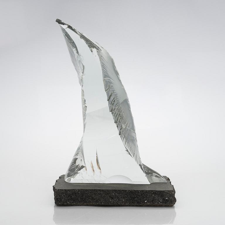 Timo Sarpaneva, a sculpture from 'Glass age series, signed Timo Sarpaneva Iittala. Designed in 1980s.