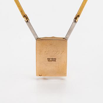 Björn Weckström, "Helios", a 14K gold and platinum necklace. Lapponia 1995.