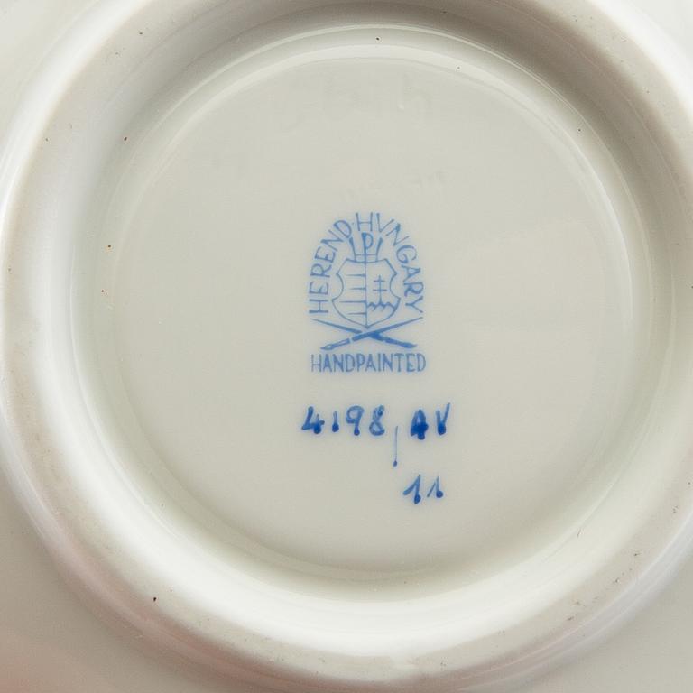 Service pieces 19 pcs Herend Hungary 20th century porcelain.