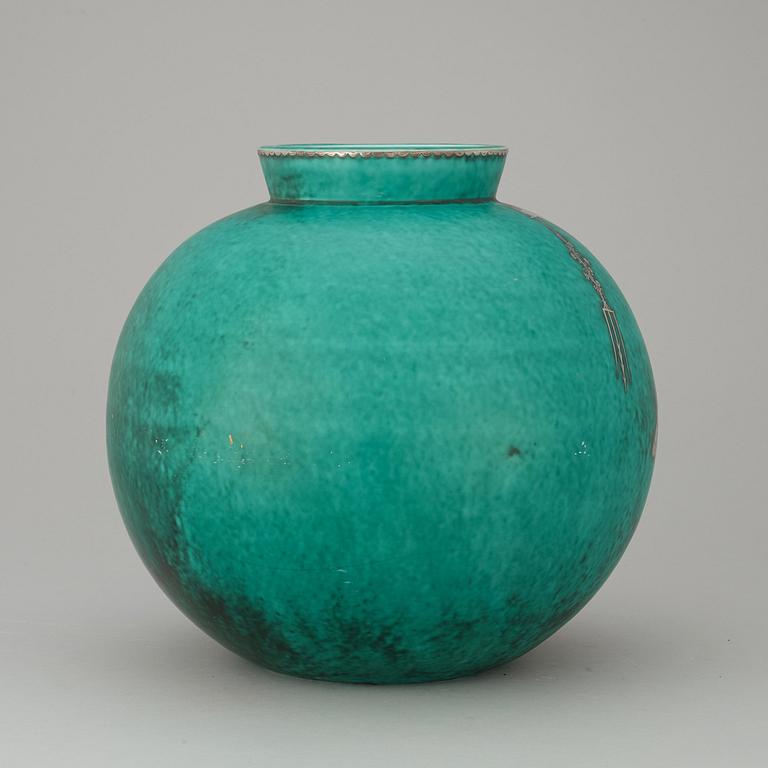 A Wilhelm Kåge 'Argenta' stoneware urn, Gustavsberg 1935.