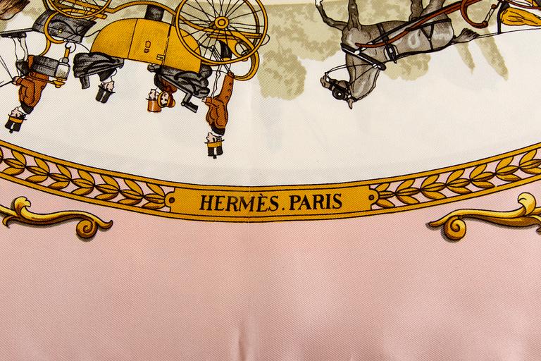 Hèrmes scarf  "La promenade de Longchamps" siden.