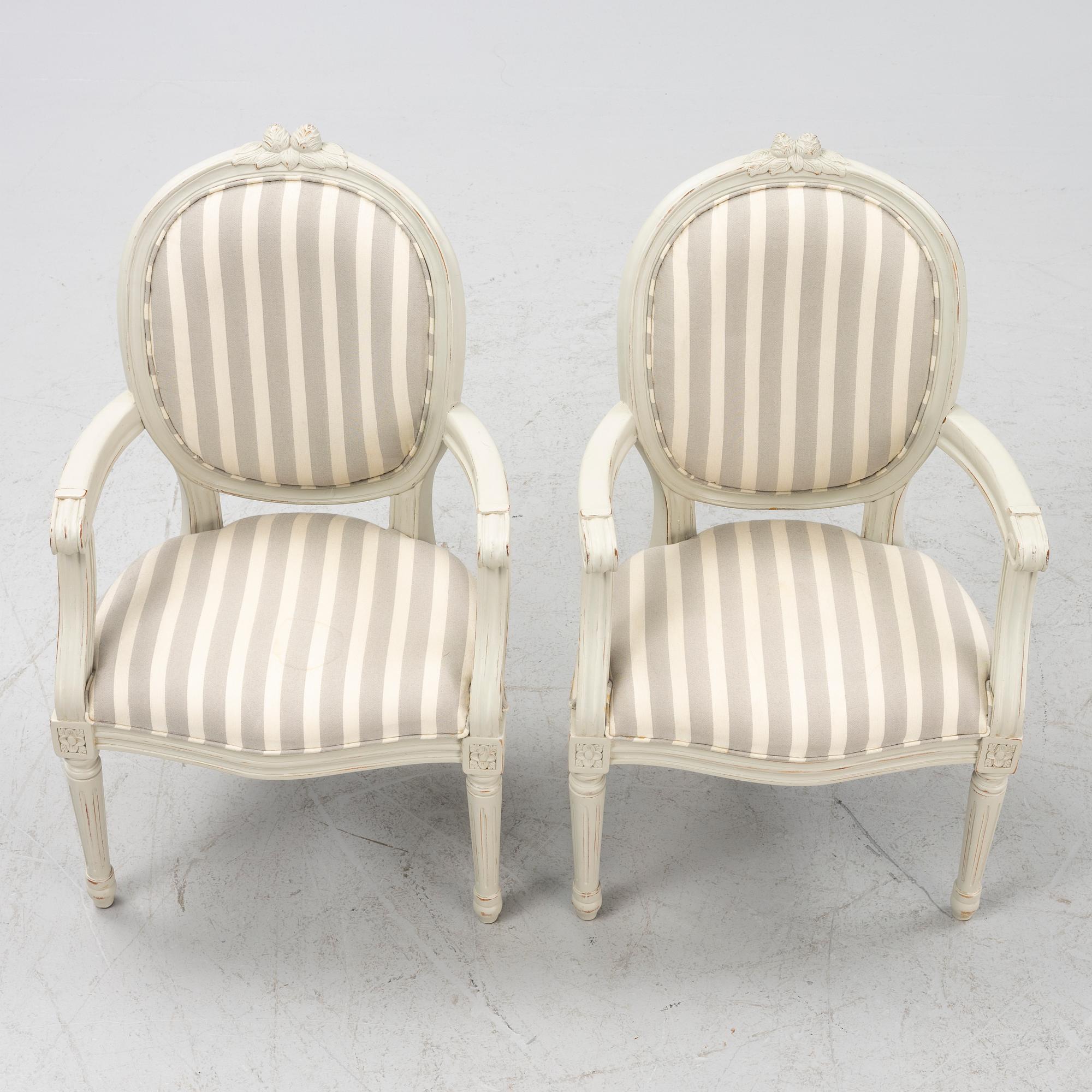 Barnmöbler, 4 delar, Gustaviansk stil, 1900-talets senare del.