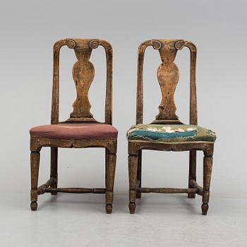 A pair of 18th century chairs.