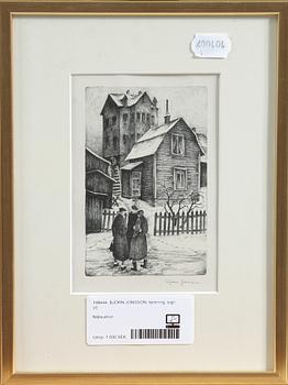 BJÖRN JONSSON, teckning, sign.