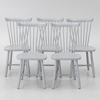 Carl Malmsten, five, 'Lilla Åland' chairs., Stolab, 2021.
