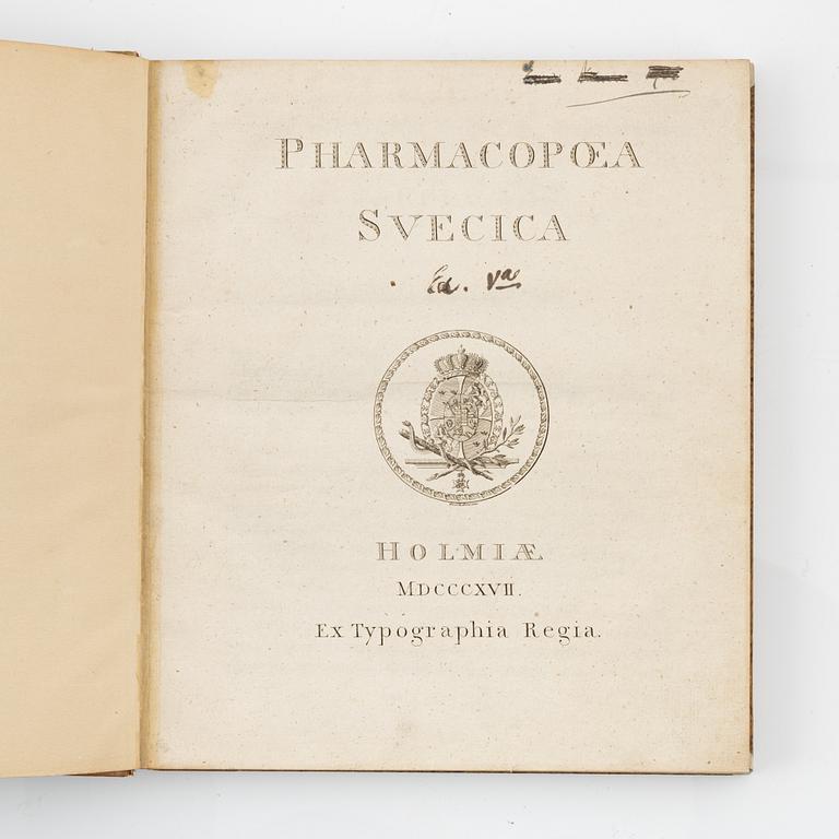 Four Swedish pharmacopoeiae of the 19th century.
