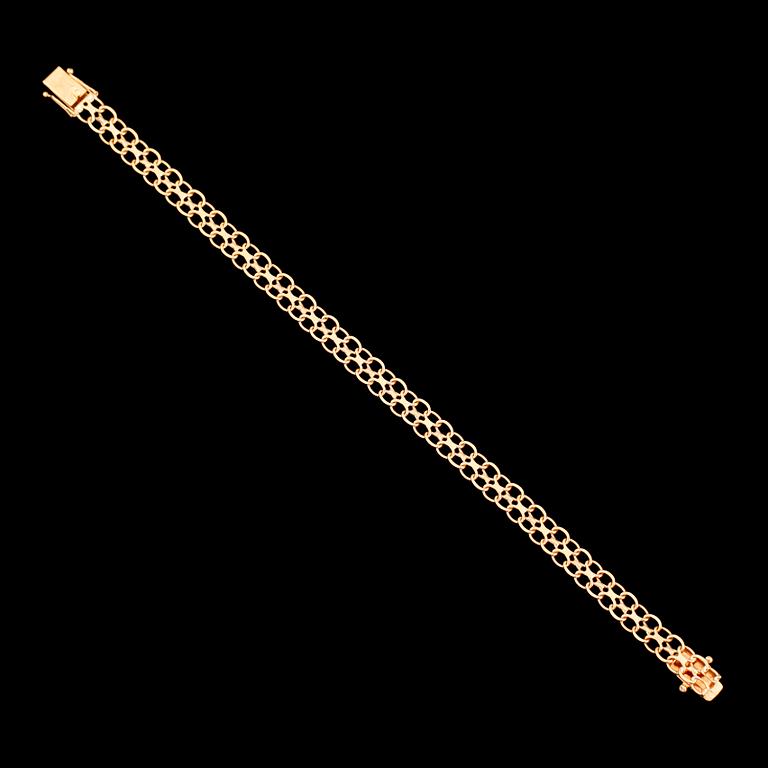 ARMBAND, 18K guld, x-länk, 1991. Vikt ca 8 gram.