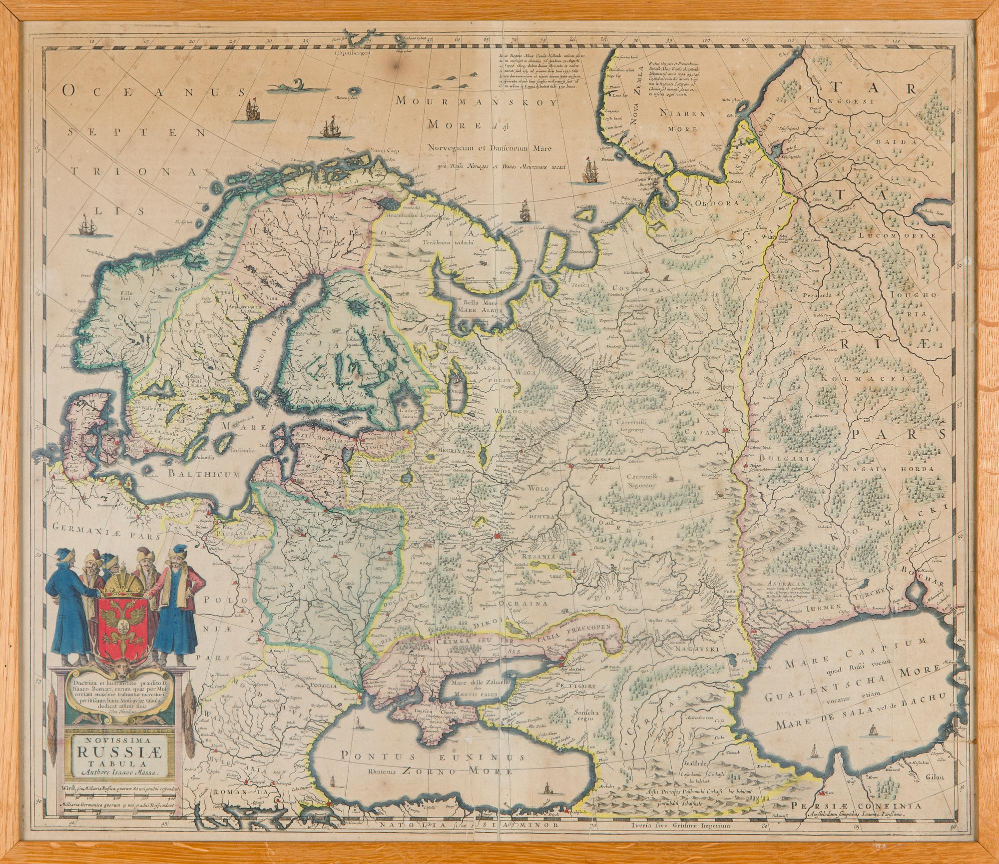 Kartta "Novissima Russiae Tabula Authore Isaaco Massa".