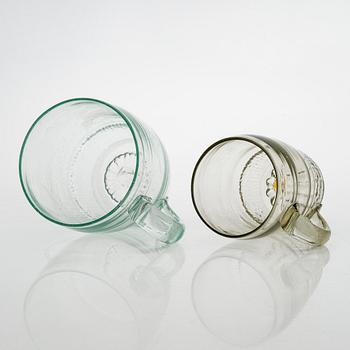 Tuoppeja, 2 kpl, "Rihlatuoppi" , Suomi 1800-luvun loppupuoli.