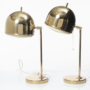 Eje Ahlgren, bordslampor, ett par, modell "B-075", Bergboms, Malmö, 1960-70-tal.