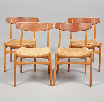 STOLAR, 4 st, "CH 30", Hans Wegner, Danmark, 1900-talets andra hälft.