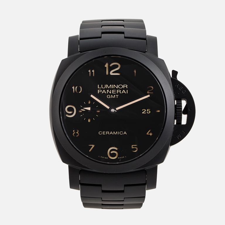 PANERAI, Luminor 1950, Tuttonero GMT, wristwatch, 44 mm.