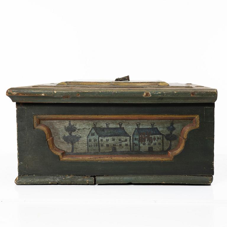 Fiancée's box, folk art, marked 1797.