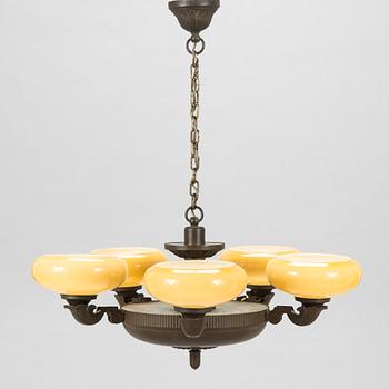 Paavo Tynell, taklampa, modell 1204/5 Taito 1930-tal.