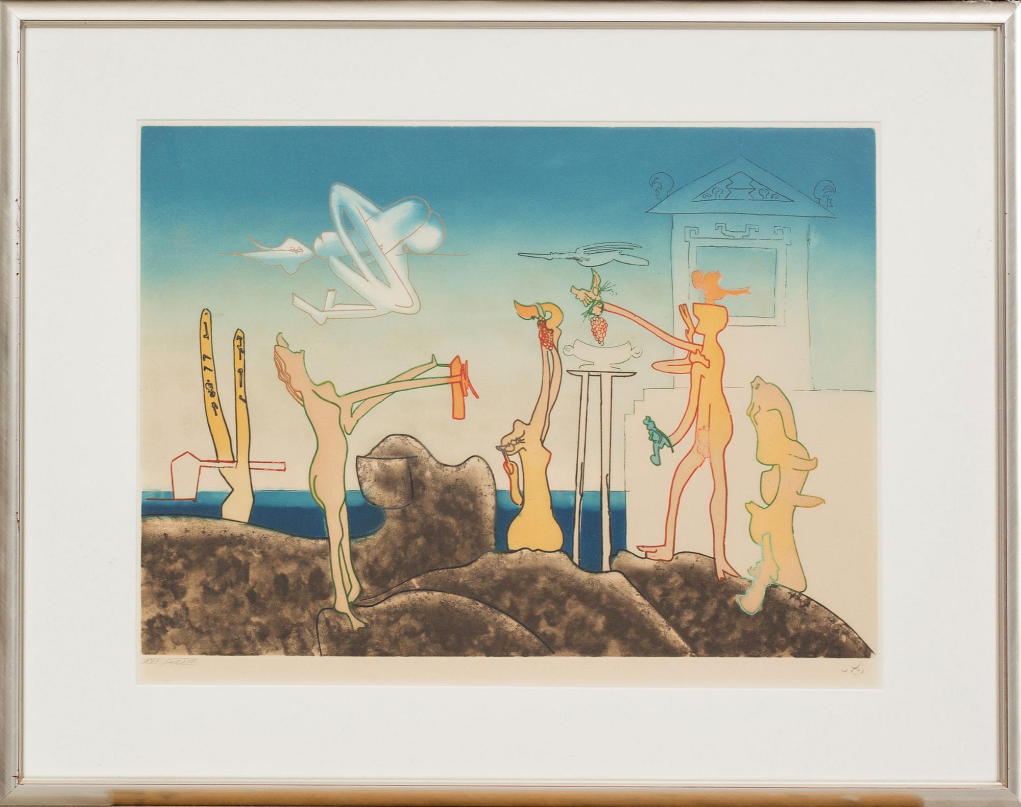 ROBERTO MATTA, aquatint in colours, signed and numbered XXXI/XXXIII.
