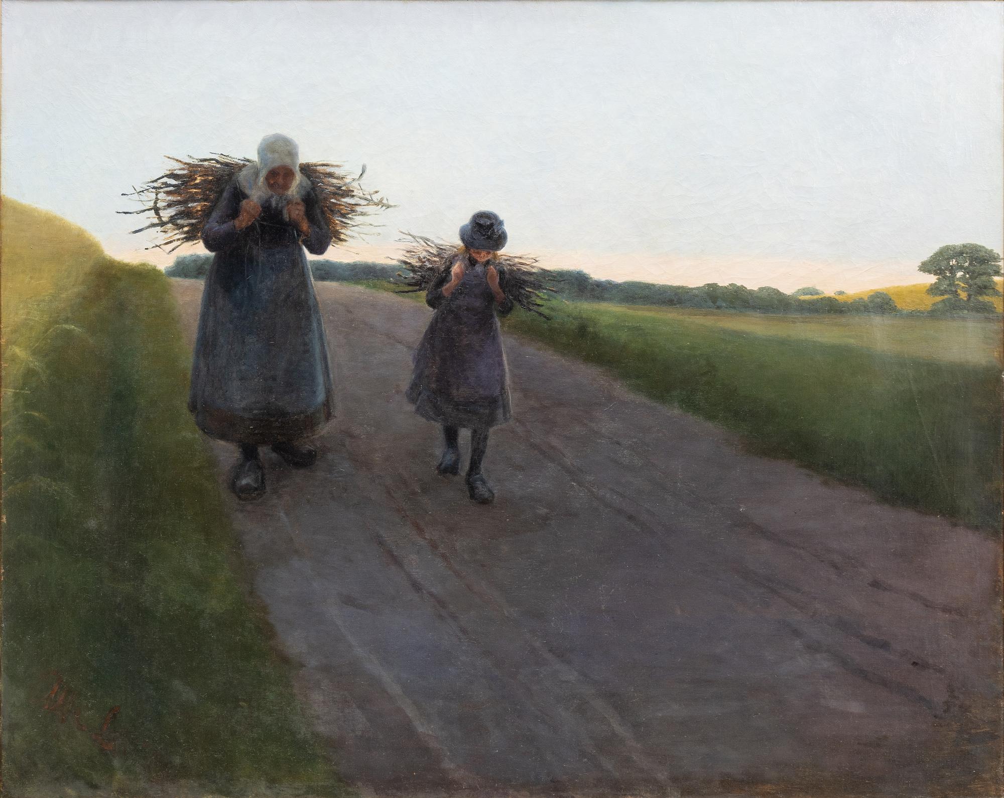 Alfred Larsen, Twilight by the road.
