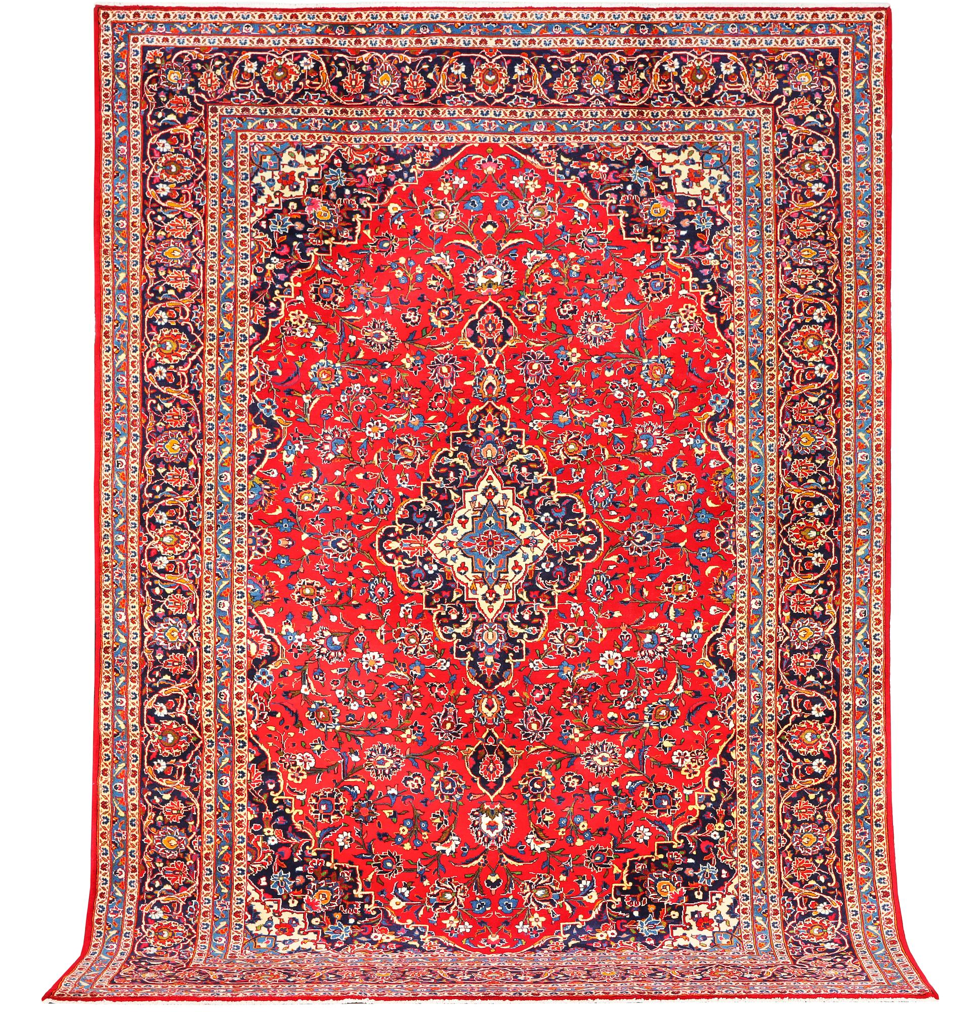 A Kashan carpet, c. 390 x 252 cm.
