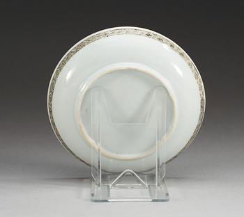 ASSIETTE, kompaniporslin. Qing dynastin, Qianlong (1736-95).
