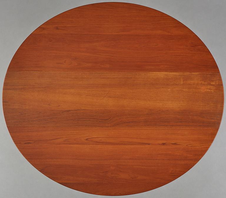 Peter Hvidt & Orla Mølgaard Nielsen, a teak gate leg dining table, France & Son, Denmark, 1950s-1960s.